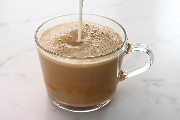 add hot milk