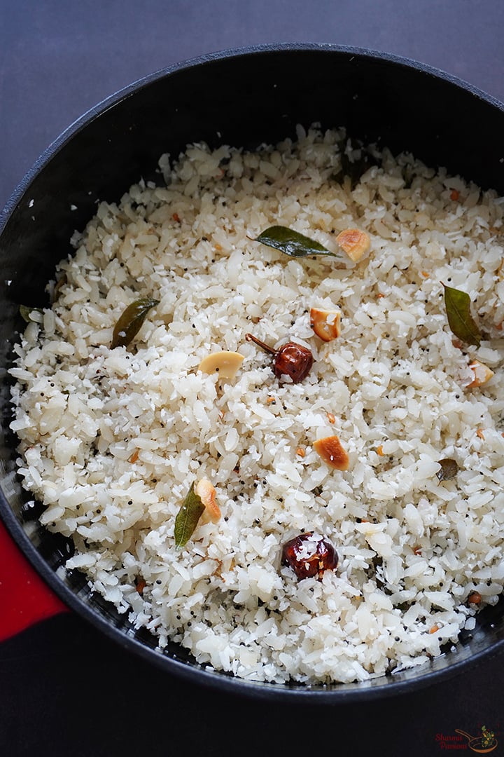 coconut poha just made