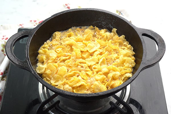 fry cornflakes
