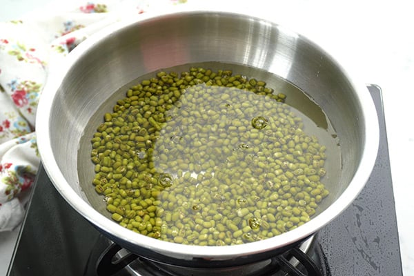 add to pan with water
