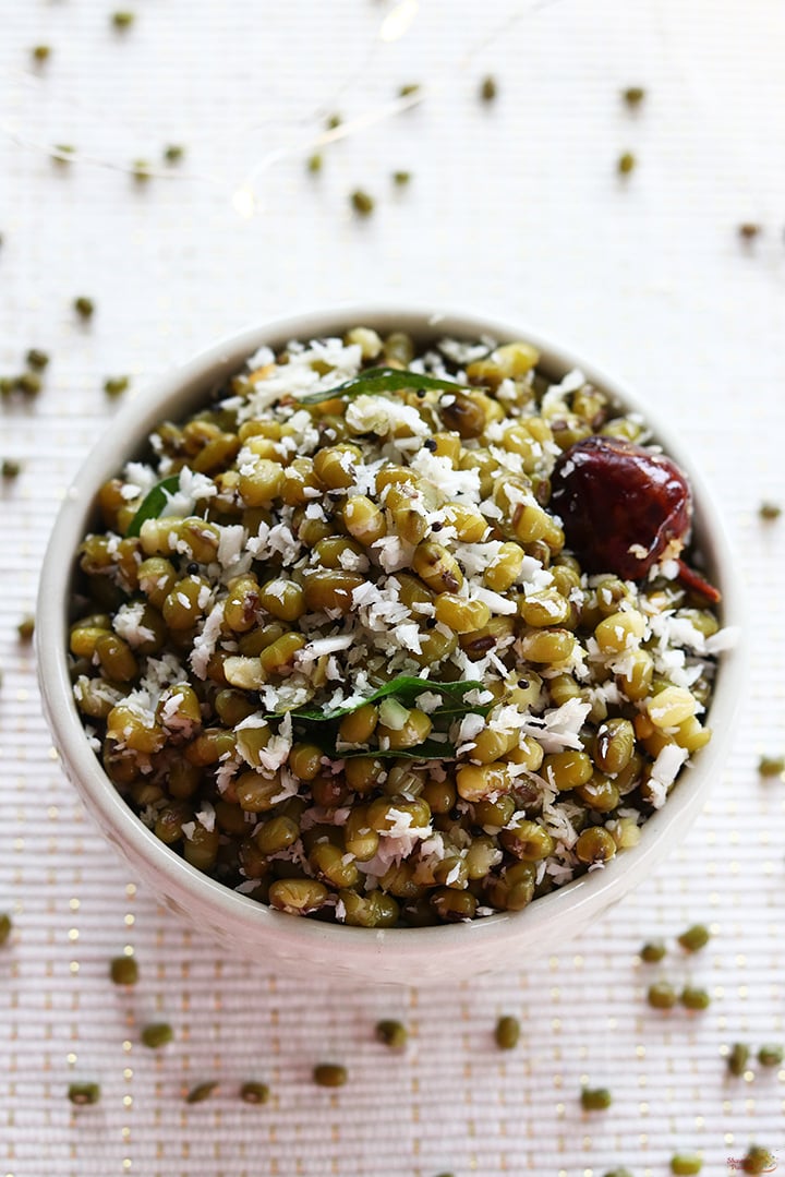 pacha payaru sundal served