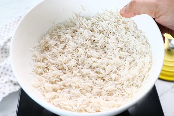 drain rice
