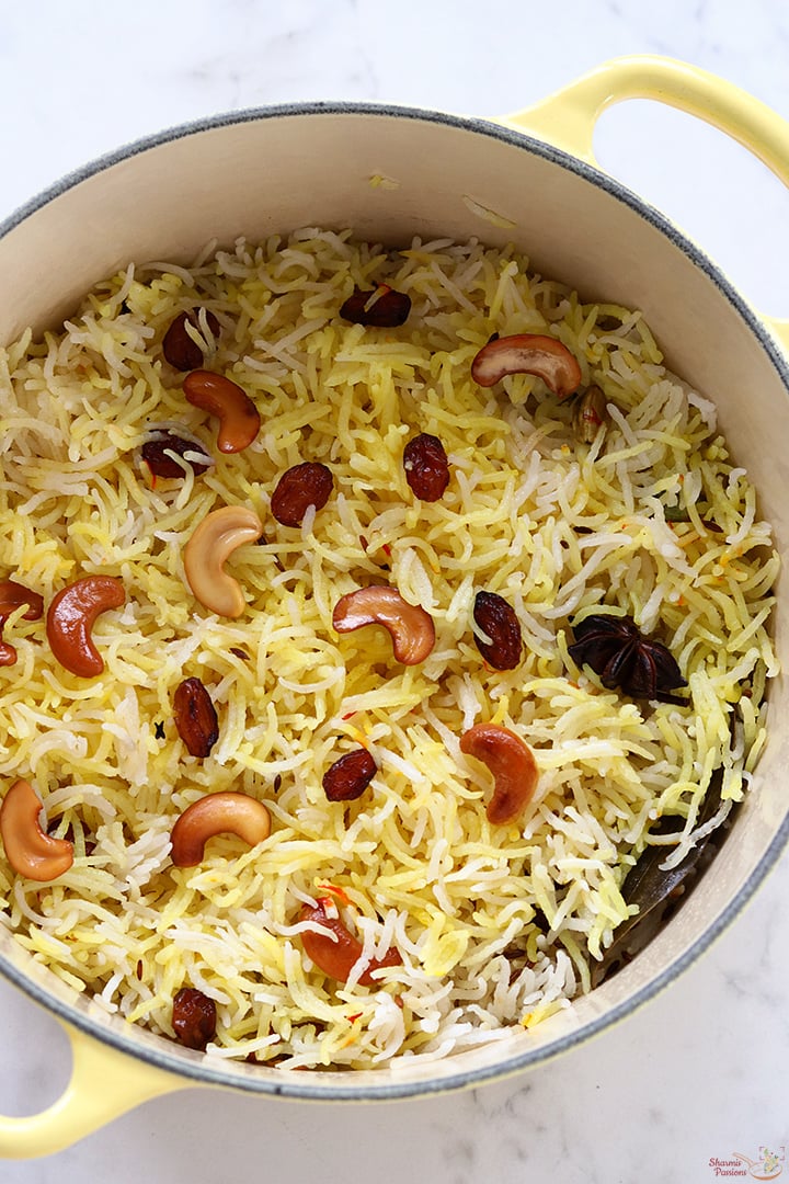 saffron rice just made
