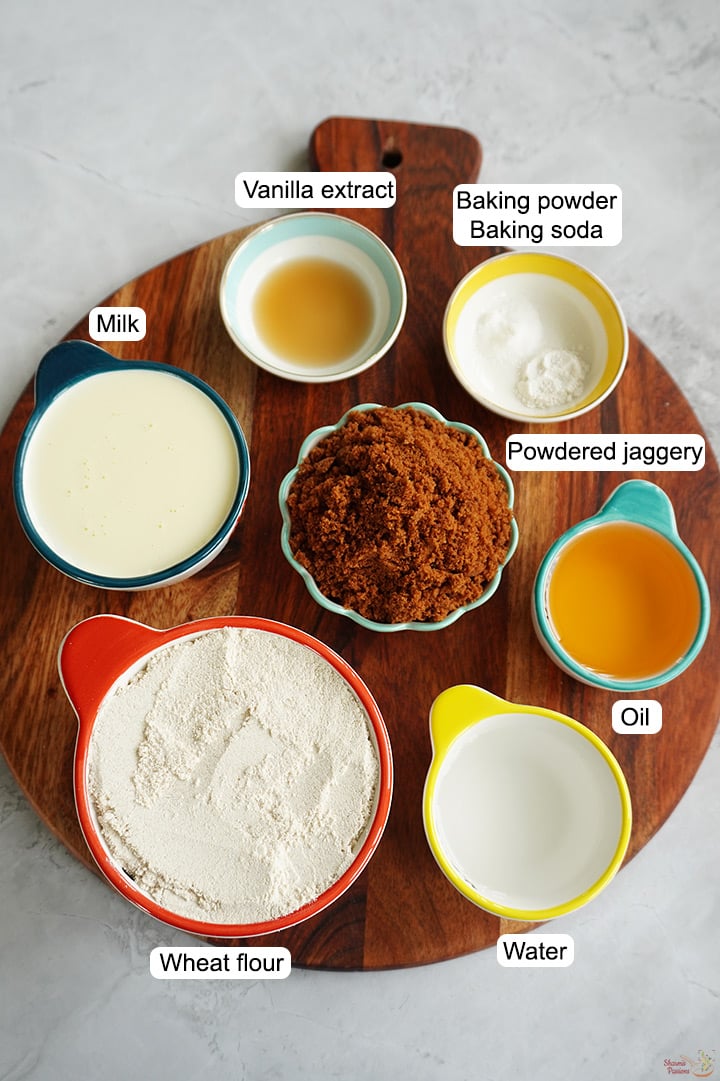 wheat jaggery muffins ingredients