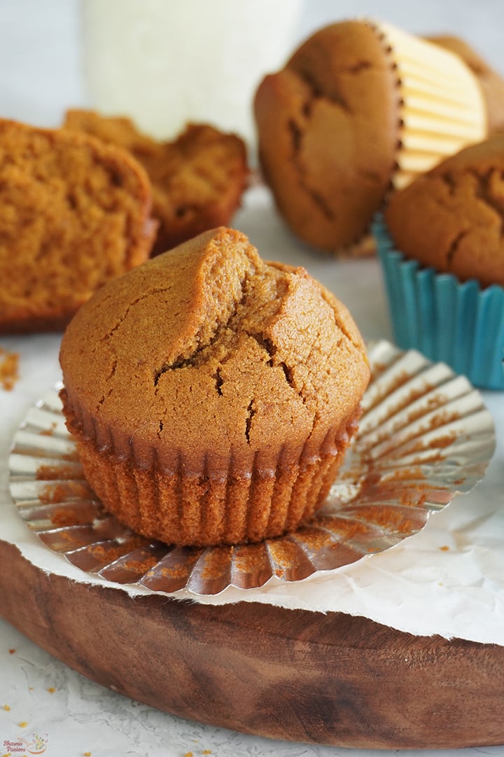 wheat jaggery muffins served