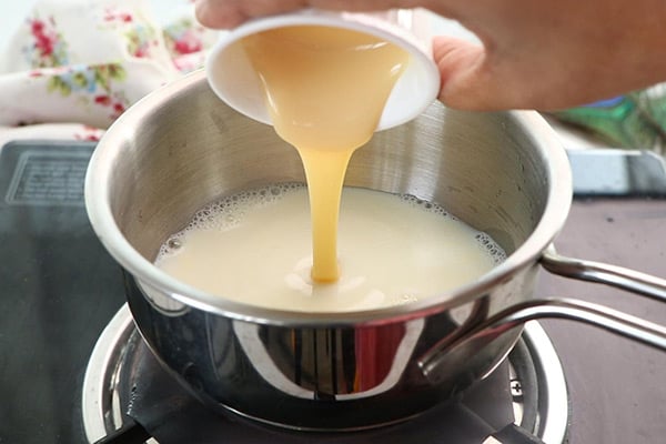 add milk, condensed milk