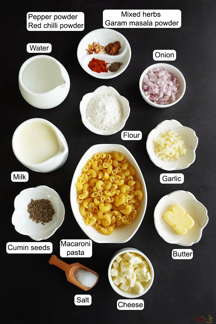 ingredients needed to make macaroni pasta