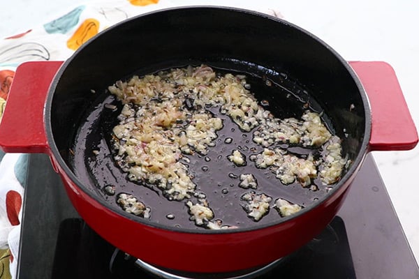 saute onion, garlic