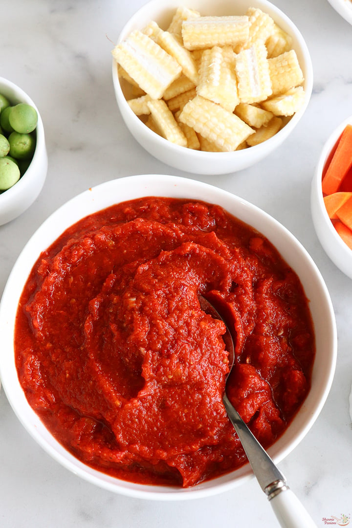 homemade thai red curry paste