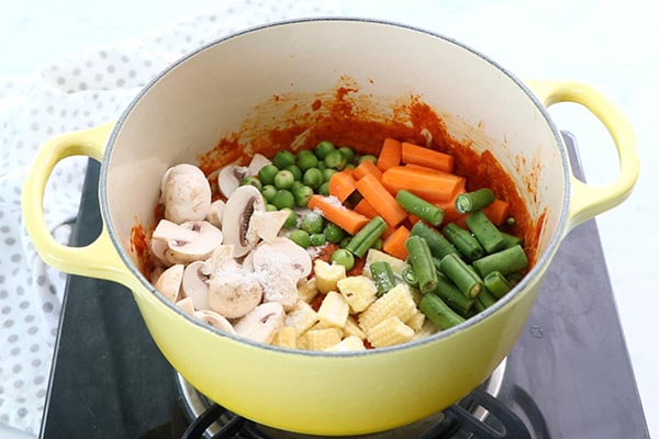 add vegetables