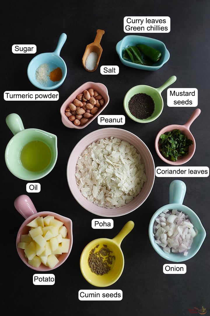 ingredients needed to make aloo poha