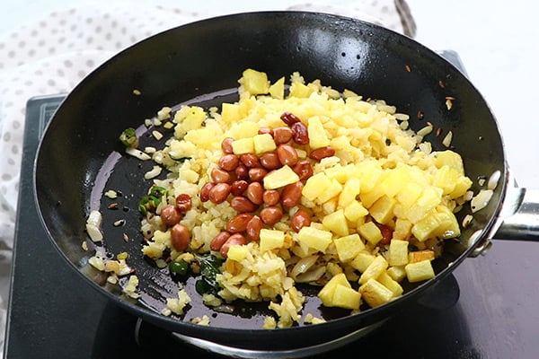 add poha, peanuts, potatoes