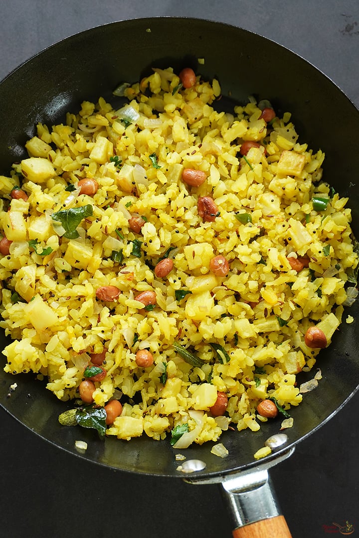 aloo poha is ready