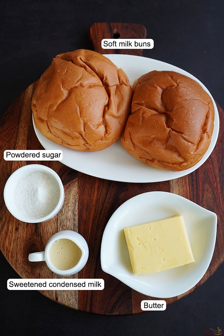 ingredients needed to make bun maska