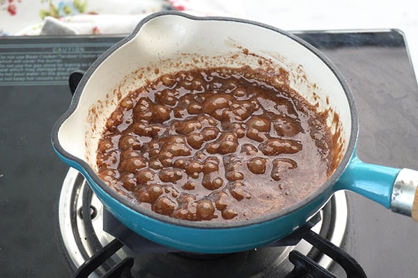 chocolate sauce is ready