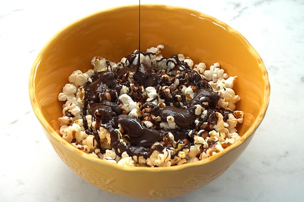 add melted chocolate