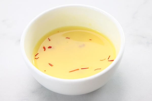 saffron soaked in milk