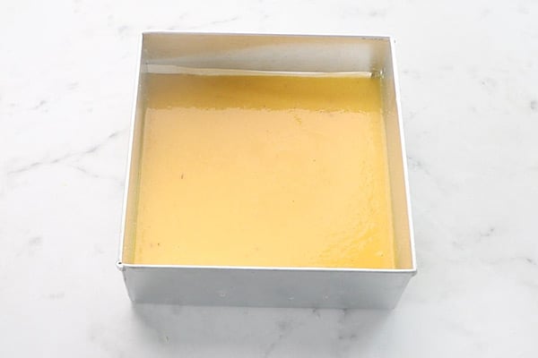 transfer to cake tin