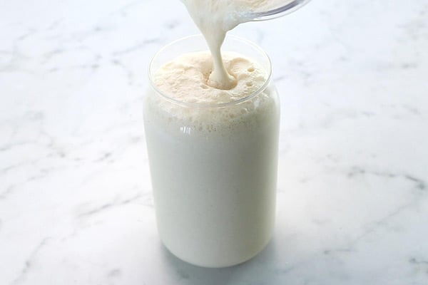 pour into serving glass