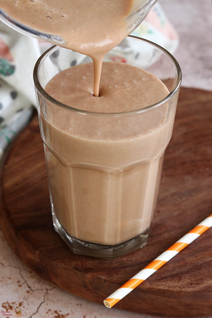 protein shake being served