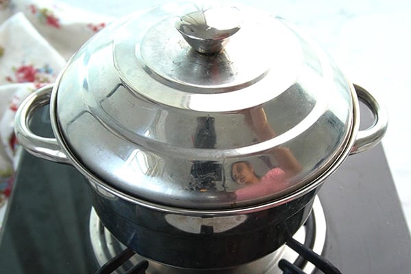 close and steam cook