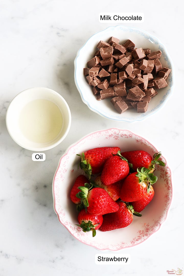 ingredients needed to make chocolate strawberry