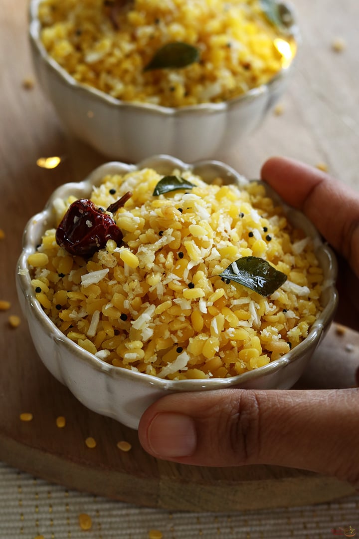 moong dal sundal served