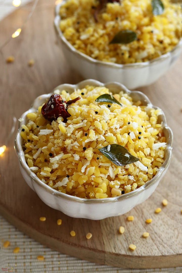 moong dal sundal served